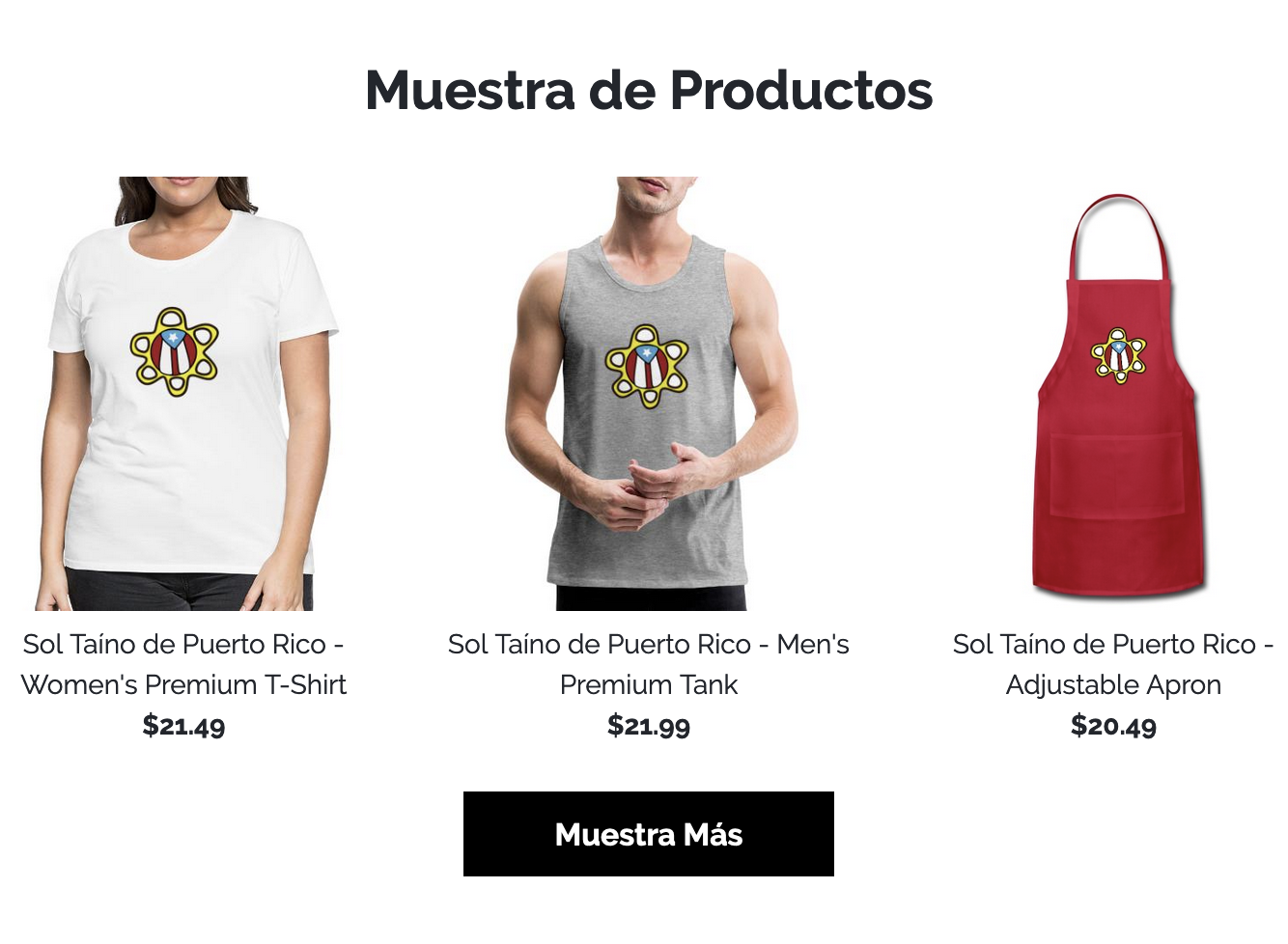 Product showcase with apparel and accessories