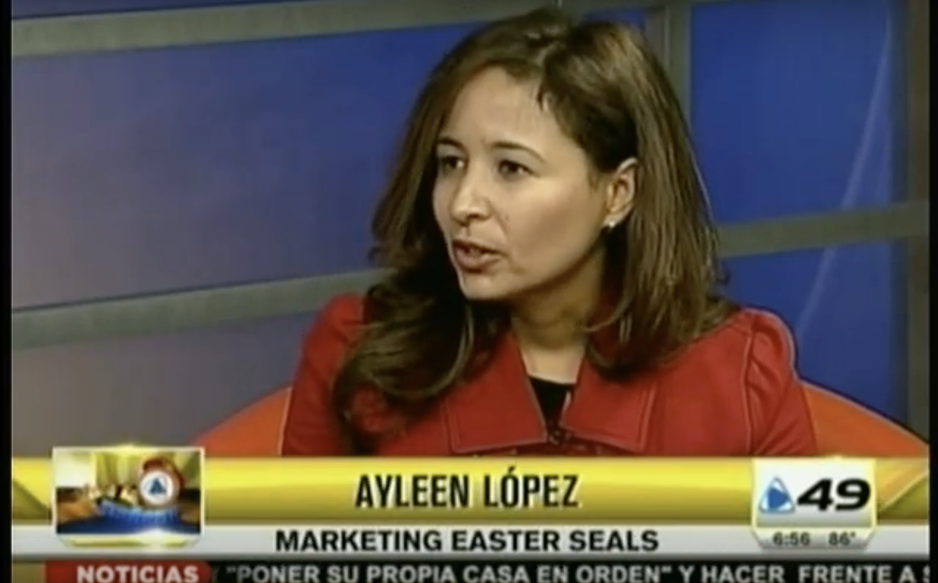 Television appearance discussing marketing strategy